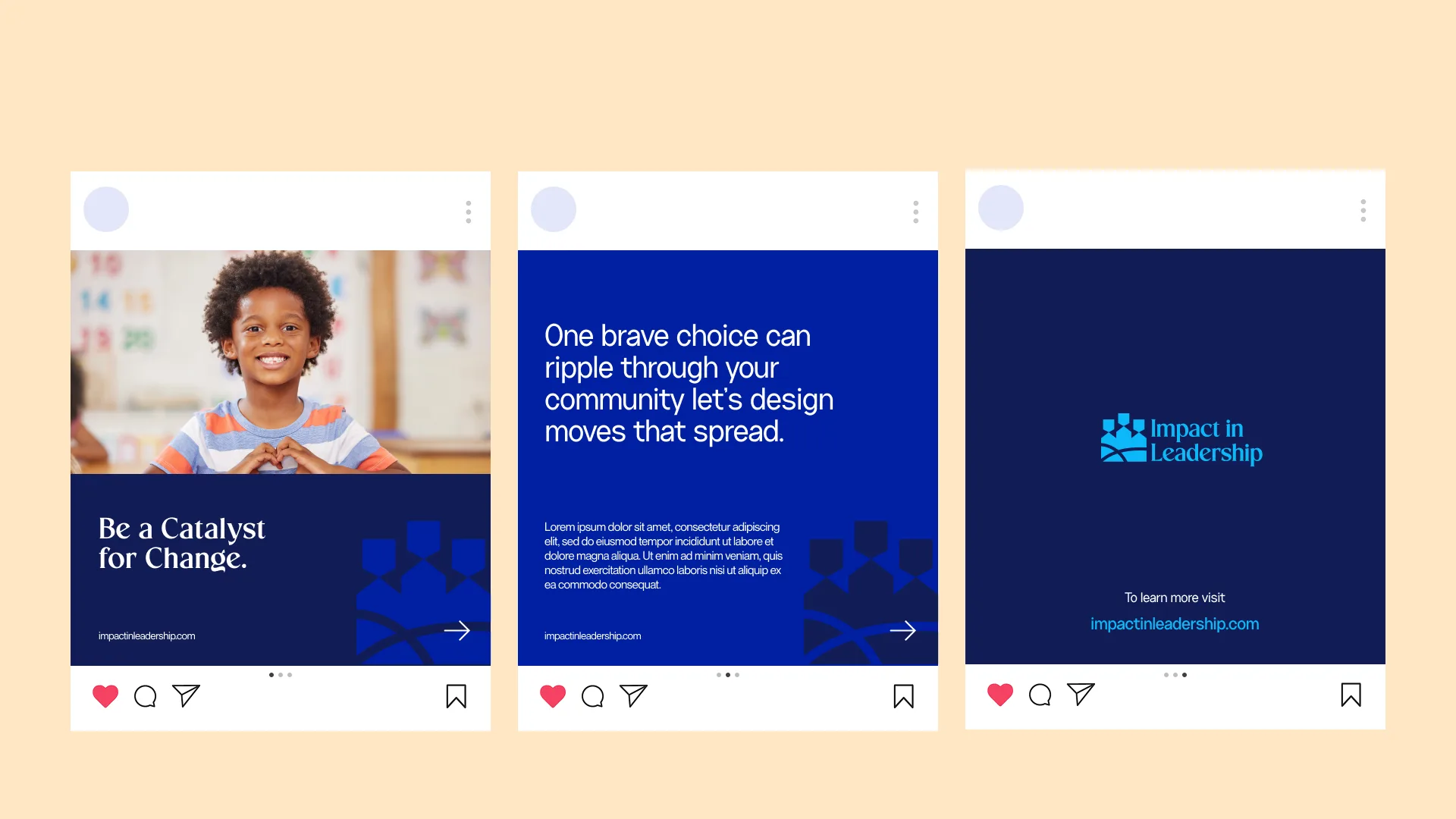 Impact in Leadership Foundation social media design